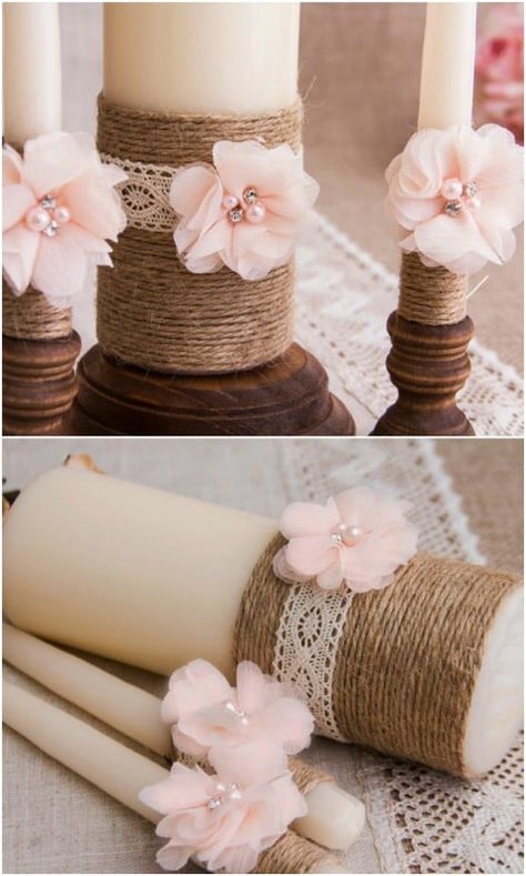 35 Breathtaking DIY Rustic Wedding Decorations For The Wedding Of Your Dreams - Curated and collected by diyncrafts team! <3 Diy Rustic Wedding Decorations, Diy Rustic Wedding, Recuerdos Primera Comunion Ideas, Rustic Wedding Decorations, Deco Champetre, Rustic Wedding Diy, Rustic Fall Wedding, Wedding Floral Centerpieces, Decor Shabby Chic