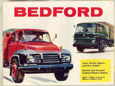 1964 Bedford Trucks Bedford Buses, Bedford Van, Bedford Truck, Vintage Vehicles, Classic Truck, Car Posters, Old World Charm, Old Trucks, Buses