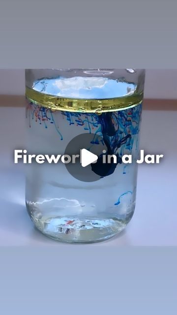 Whitney Berg | Activities for Kids 💕 on Instagram: "FIREWORKS IN A JAR 🎆🫙🎉

Here’s what you’ll need 👇
▪️mason jar
▪️water 
▪️oil
▪️food coloring 
▪️fork 

Steps: 👇
1️⃣ Put some water in a mason jar (about 3/4 full) 
2️⃣ In a separate container, add a little bit of oil 
3️⃣ Add a few drops of food coloring 
4️⃣ Break the food coloring drops apart with the fork 
5️⃣ Add the oil & food coloring to the water and watch the fireworks drop down! 🎉

Follow @wingitwithwhit for more magic & fun activity ideas for kids! 

Science activity, stem activity, Fourth of July activity, oil and water, activity for kids, stem for kids, fireworks" Water Activity For Kids, Fireworks In A Jar, Activity Ideas For Kids, Water Activity, Stem Activity, Science Activity, Oil And Water, Kids Science, Stem For Kids