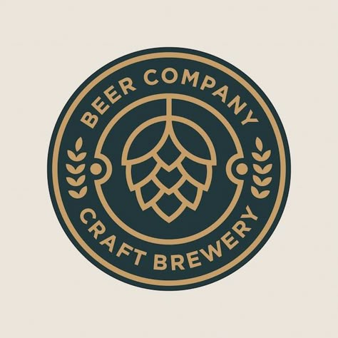 Brewery logo design concept with beer mug, hops, and barley. Perfect for craft brewery, microbrewery, and beer Brewery Logo Design, King Name, Ribbon Lettering, Craft Beer Logo, Beer Logo Design, Brewery Logo, Clean Logo Design, Business Restaurant, Logo Design Concept