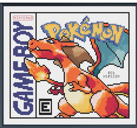 Nintendo Sprites, Charmander Cross Stitch Pattern, Cross Stitch Pokemon, Mario Cross Stitch Pattern, Squirtle Cross Stitch Pattern, Magikarp Cross Stitch, Blastoise Cross Stitch, Evee Evolution Cross Stitch, Pixelated Art