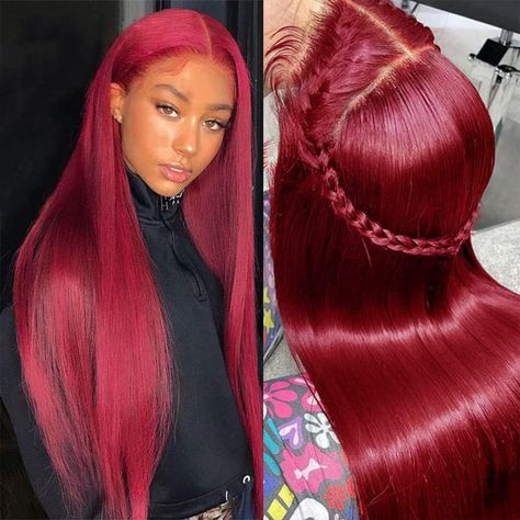 PRICES MAY VARY. 🌺【Burgundy Lace Front Wigs Human Hair Material】:The Burgundy Wig is 100% Unprocessed Brazilian Virgin Human Hair, Smooth, Soft, No Shedding, No Tangled, Hair Cut From Young Donor, Comfortable Against Skin. Lasting Durability. 🌺【Upgrade 99j Lace Front Wigs Human Hair Process】:99j Hd Lace Frontal Wig Human Hair Pre Plucked 180% Density Full and Thick. Bleached Knots.True to Length and Weight. 13x4 Free Part Can Make Any Style As You Want, Suitable for Most Skins. 🌺【99j Hd Lace Burgundy Wig, Curling Straight Hair, Hd Lace Frontal, Hair Smooth, Tangled Hair, Lace Front Wigs Human Hair, Red Wigs, Wig Human Hair, Wigs Human Hair