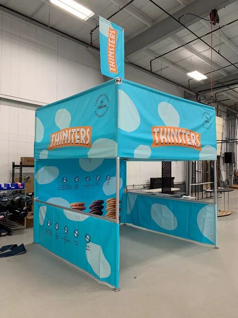 Gallery | Thinsters Sampling Tent Food Tent Ideas, Ez Up Tent, Bread Design Ideas, Vendor Tent, Cookies Branding, Food Cart Design, Pop Up Canopy Tent, Tent Design, Experiential Marketing