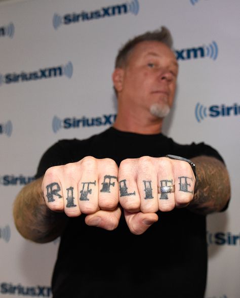 "Riff Life"                                                                                                                                                                                 More Heavy Metal Quote, Heavy Metal Tattoo, Metallica Tattoo, Rock Tattoo, Tattoo Leg, Best Guitar Players, Metal Tattoo, James Hetfield, Tattoos Designs