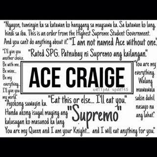 Ace Craige Supremo, Hell University, Ace Craige, University Quotes, Pop Fiction Books, University Quote, Wattpad Characters, Fiction Books, University