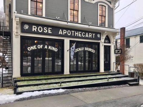 Apothecary Sign, Rose Apothecary, Led Store, Window Display Retail, About Rose, Visual Merchandising Displays, Schitt's Creek, Store Windows, Schitts Creek