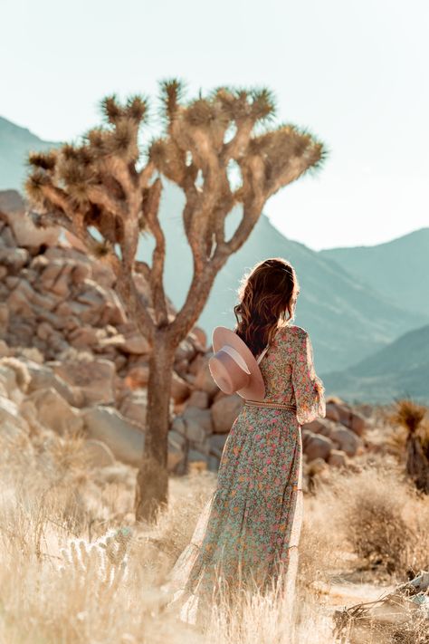 A breathtaking pastel washed Joshua Tree in dreamlike and calming style. boho chic desert fine art painterly photos are perfect for adding a dreamlike and calming vibe to your social media profiles or living spaces when printed. Its pretty color palette and painterly soft edit were chosen to represent the serene beauty of the California desert.  #Desert PrintablePrint  #JoshuaTreePrint  #MojaveDesertPrint #DesertWallArt #JoshuaTreePhoto #MinimalistLandscapePrint #WesternDecor Dessert Photoshoot, Photos For Wall, Joshua Tree Photoshoot, Photoshoot Desert, Desert Photoshoot Ideas, Desert Shoot, Joshua Tree Desert, Joshua Tree Park, Palm Springs Outfit