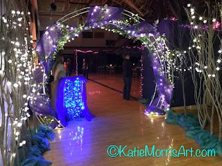 Enchanted Garden Prom, Enchanted Forest Prom, Enchanted Forest Decorations, Glass Spray Paint, 8th Grade Dance, Wrapped Lights, After Prom, Prom Decor, Prom Theme