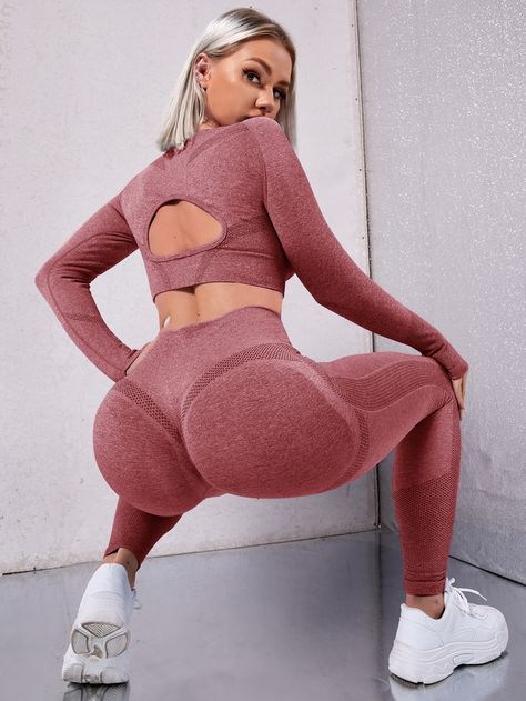 Yoga Outdoor, Gym Sportswear, Sportswear Outfits, Crop Top And Leggings, Legging Sport, Fitness Leggings, Hollow Design, American People, Sports Suit