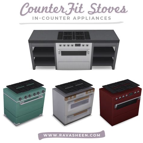 — CounterFit Stove & Oven Inserts This is the next... Grill Cupcakes, Hexagon Print, Chic Kids, Mini Fridges, Quote Decor, Sims 4 Collections, Built In Microwave, Stove Oven, Set Decor