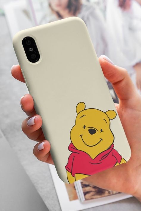 Winnie The Pooh Phone Case, Doodle Art Phone Case, Phone Cover Painting, Diwali Stickers, Pooh Phone Case, Phone Case Painting, Minion Phone Cases, Fluffy Phone Cases, Phone Case Diy Paint