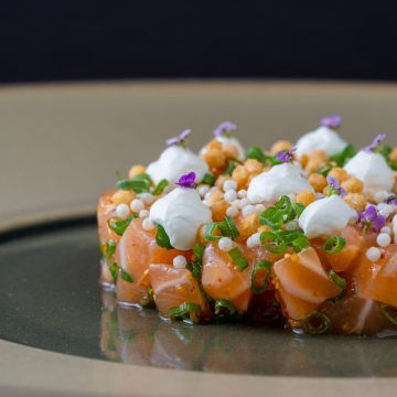 Dave Park's Salmon Tartare | FOUR Magazine Tartare Recipe, Party Breakfast, Breakfast For Two, Salmon Tartare, Chicago Magazine, Tummy Yummy, Italian Chef, Cold Appetizers, Tasting Menu