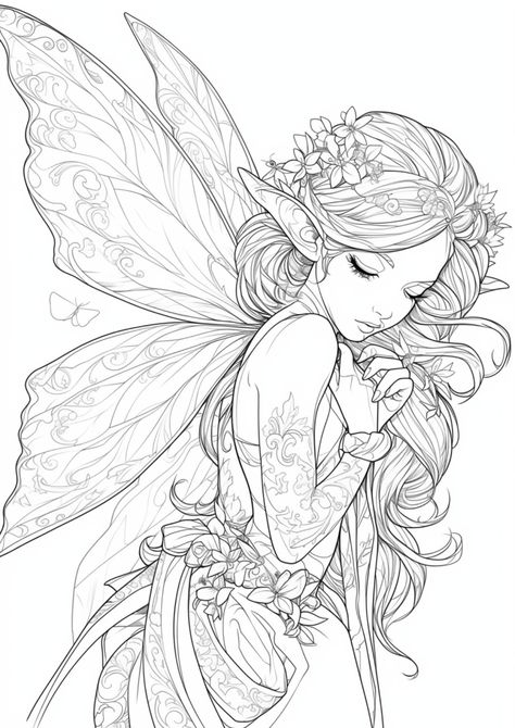 Ever After High Colouring Pages, Sketches To Color In, Fairy Pencil Drawings, Fairy Drawing Sketches, Manga Drawings, Fairy Coloring Book, Manga Coloring Book, Witch Coloring Pages, Monster Coloring Pages