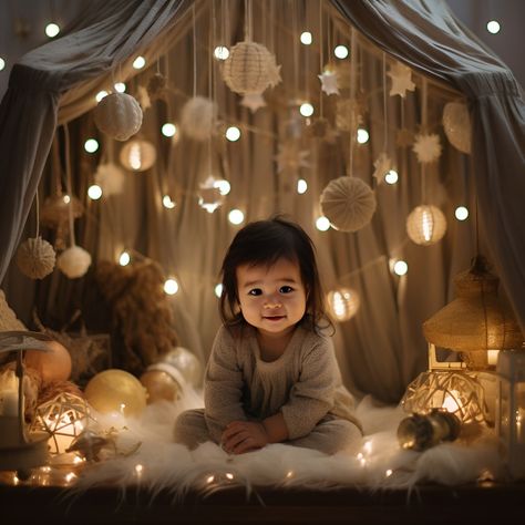 Christmas Pictures Kids Outdoor, Christmas Lights Photoshoot Kids, Child Christmas Photoshoot, Christmas Diy Photoshoot Kids, Indoor Winter Photoshoot Ideas, Christmas Decor Ideas For Photoshoot, Christmas Decor Photography Studio, Set Natale Photo, Diy Christmas Mini Session Ideas