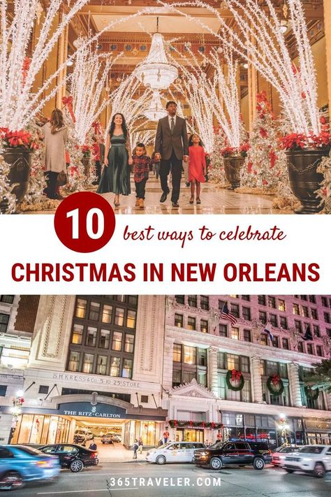 Have you ever considered spending Christmas in New Orleans? They have Reveillon dinners, thousands of Christmas lights, caroling in Jackson Square, and so much more. Cajun Night Before Christmas, Christmas In New Orleans, Louisiana Vacation, New Orleans With Kids, New Orleans Christmas, Louisiana Travel, New Orleans City, Kid Friendly Restaurants, Visit New Orleans