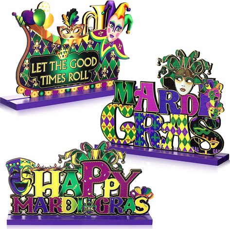 Mardi Gras Signs, Mardi Gras Dinner Party, Mardi Gras Dinner, Masquerade Decorations, Mardi Gras Party Decorations, New Orleans Party, Masquerade Party Decorations, Mardi Gra, New Orleans Style