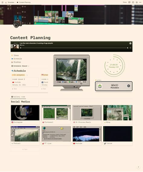 Content Planning Notion Template Notions Aesthetic, Notion Study, Notion Layout, Notion Inspiration, Notion Board, 블로그 디자인, Notion Setup, Notion Library, Free Notion Templates