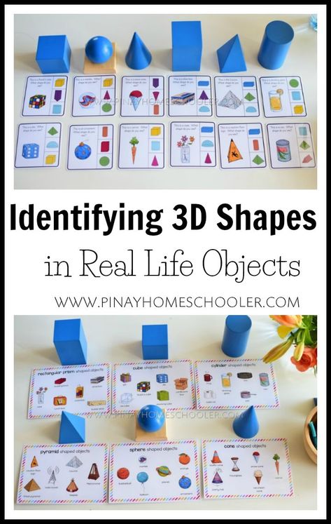 Montessori Shape Activities, Geometry Kindergarten, Math For Preschoolers, Montessori Geometry, 3d Shapes Kindergarten, Shapes Math, Shape Activities Kindergarten, Kindergarten Montessori, 3 D Shapes