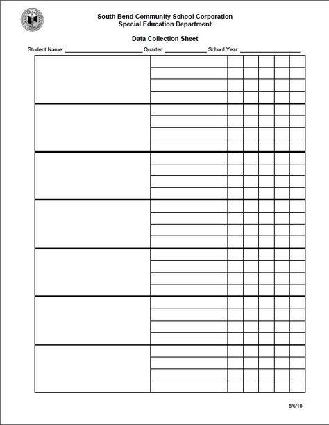 Data Sheet 4 Data Sheets Templates, Personal Data Sheet, Personal Data Sheet Form, Data Entry Practice Sheet, Iep Progress Report Comments, Iep Progress Monitoring Data Sheets, Sped Resources, Data Collection Sheets, Community School