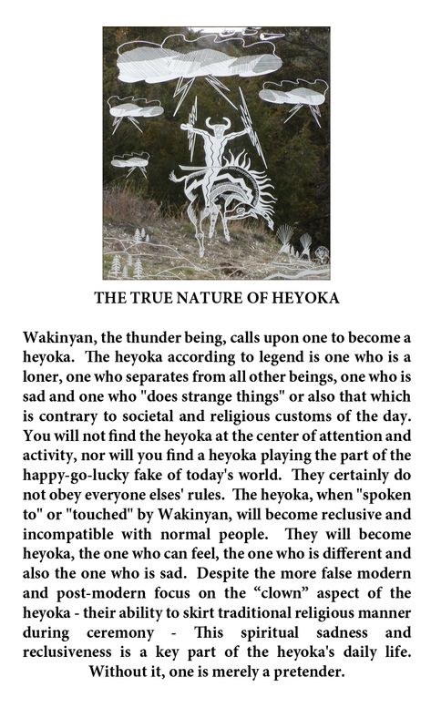 The Truth about Heyoka, their nature, sadness, recluse, relation to the thunder god and bucking of social and religious norms.  They are an alchemist, the one who observes, perceives and feels.  Too many fake wetigo are using their title today, not knowing or telling the Truth. Heyoka Empath Quotes, Heyoka Empath Truths, Heyoka Empath Symbol, Heyoka Empath Tattoo, Empath Symbol, Heyoka Empath, Empath Traits, Empath Abilities, Native American Spirituality