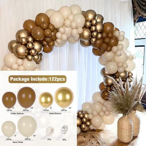 Brown Balloon Garland, Hen Party Balloons, Rose Gold Bride, Garland Arch, Baby Shower Supplies, Scary Halloween Decorations, Kids Party Decorations, Baby Shower Decor, Birthday Party Decoration