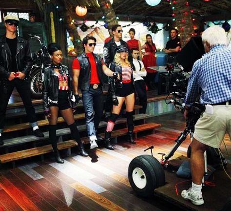 Filming teen beach movie, the bikers entrance Teen Beach Movie Outfits Biker, Bikers Vs Surfers Outfits, Teen Beach Movie Bikers, Biker Vs Surfer Spirit Week, Bikers Vs Surfers, Spirit Weeks, Surfer Party, Surfer Outfit, Lightning Thief