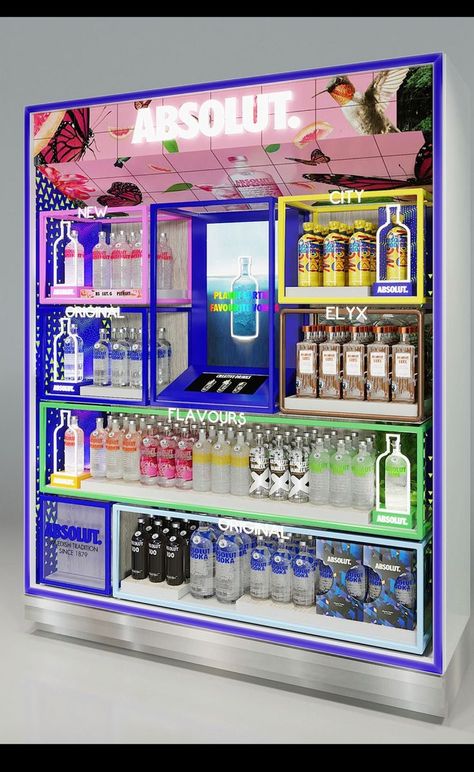 Beer Display, Beer Stand, Alcohol Bar, Retail Store Interior Design, Event Booth, Retail Store Interior, Pos Display, Pop Display, Point Of Purchase