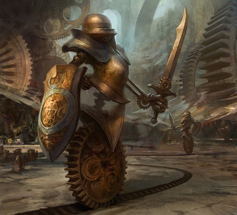 Construct Token by AdamPaquette.deviantart.com on @DeviantArt Steampunk Characters, Steampunk Tendencies, Arte Steampunk, Arte Robot, Steampunk Art, Robots Concept, Wow Art, Robot Concept Art, Arte Horror