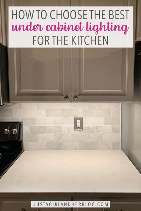 Thinking of adding under cabinet lighting in your kitchen? Be sure to read this post before you buy any of the supplies! | #undercabinetlighting #lighting #kitchenlighting Kitchen Counter Lighting, Best Under Cabinet Lighting, Installing Under Cabinet Lighting, Over Kitchen Sink, Kitchen Under Cabinet Lighting, Light Kitchen Cabinets, Cupboard Lights, Under Counter Lighting, Kitchen Lighting Design