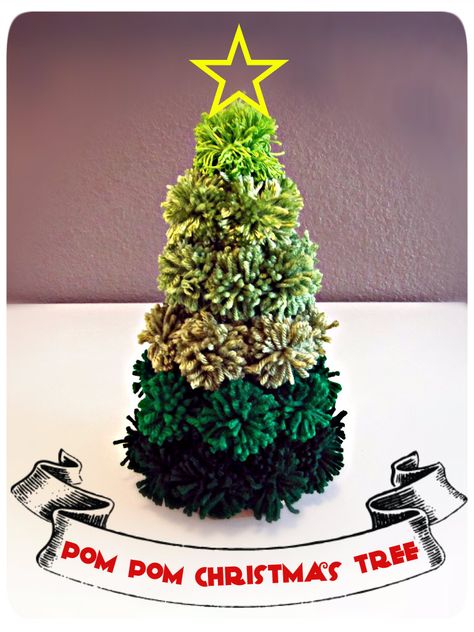 DIY Pom Pom Christmas Tree Pom Pom Christmas Tree, Pom Pom Christmas, Pompon Diy, Pom Pom Crafts, Christmas Tree Crafts, Navidad Diy, Christmas Makes, Noel Christmas, Tree Crafts