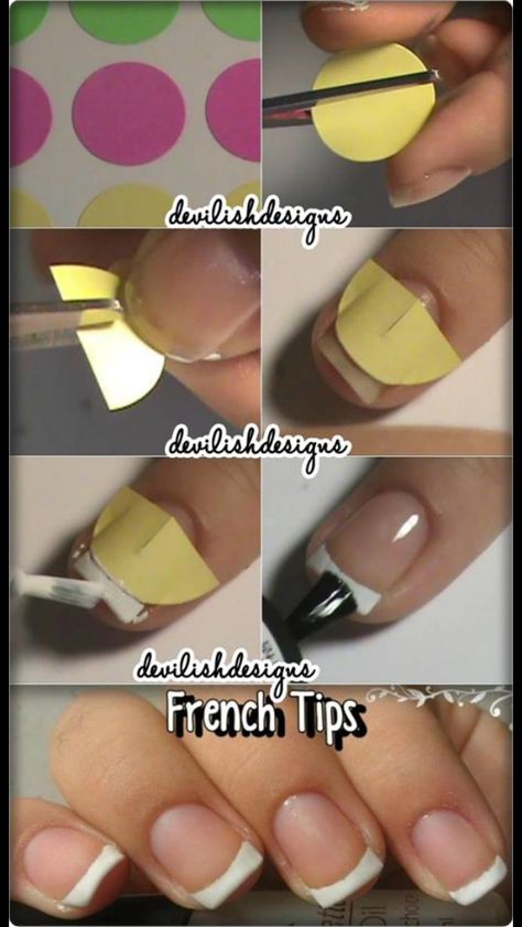 C French Tips, Manicure Y Pedicure, Manicure E Pedicure, Nail Tutorials, French Manicure, Love Nails, French Nails, Diy Nails, Manicure And Pedicure