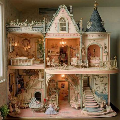 Search Gingerbread House Interior, Aesthetic Dollhouse, Dollhouse Interior Ideas, Victorian Dollhouse Interior, Diy Craft Hacks, French Doll House, Big Doll House, Practical Magic House, Dream Bedroom Inspiration