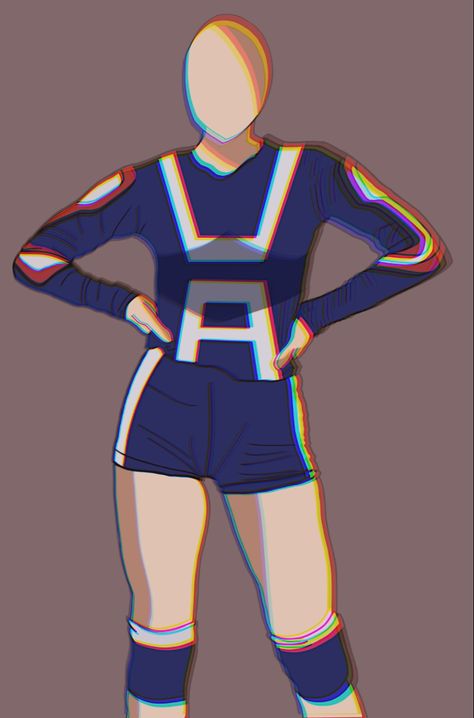 Mha Uniform Cosplay, Mha Ua Pe Uniform, Mha Ua Training Uniform, Mha Uniform Redesign, Ua Uniform Redesign, Mha Gym Uniform, Mha Ua Uniform, Mha Uniform Drawing Base, Mha Uniform Drawing