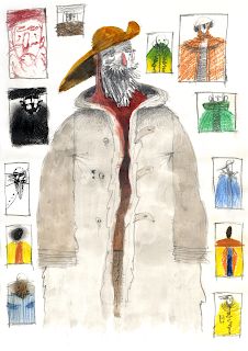 Rob Bloomfield's Blog: The Mystery of Flannan Isle - Costume Design Lighthouse Keeper Character Design, The Giant Peach, Lighthouse Keeper, Color Test, Character Sketches, Character Portraits, Book Cover Design, Costume Design, Cover Design