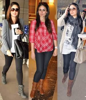 Kareena airport style Kapoor Sisters, Lakme Fashion Week 2015, Street Styl, Indian Wedding Gowns, Casual Work Attire, Jeans Outfit Women, Western Wear Outfits, Airport Look, Western Style Outfits