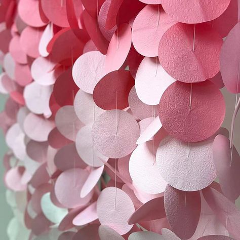 PRICES MAY VARY. [Set] :The set has 10 pcs Pink Tissue Paper Garland, each garland is 8.2 feet / 2.5 meters with 24 pieces circle dots. (The total is 240 pcs circle dots. ) [High-quality] : The Pink dots bunting garlands are made of high quality tissue paper, carefully hand-made and machine-sewn together with thread, looks colorful and bright. [Design] : Colorful and bright, and huge circle dot. This design will let your colorful party decor more eye-catching and special. [Easy to use] : The par Ombre Backdrop, Party Streamer, Pink Garland, Diy Streamers, Streamer Decorations, Gold Birthday Party Decorations, Tissue Paper Garlands, Rose Gold Party Decor, Mother's Day Background