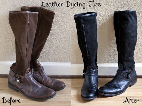 Dyed boots before and after How To Dye Leather, Boots Diy, How To Dye Shoes, Diy Sneakers, Tandy Leather, Leather Store, Leather Supplies, Leather Dye, Shoe Repair