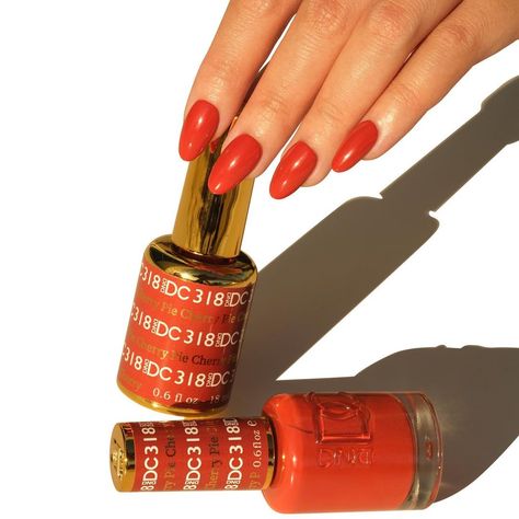 Dnd Gel Orange Colors, Dnd Gel Polish Colors Fall Orange, Dnd Gel Polish Colors Orange, Dnd Burnt Orange Gel Polish, Orange Dnd Gel Polish, Burnt Orange Gel Nails, Daisy Nail Designs, Daisy Nail Design, Happy First Day Of Fall