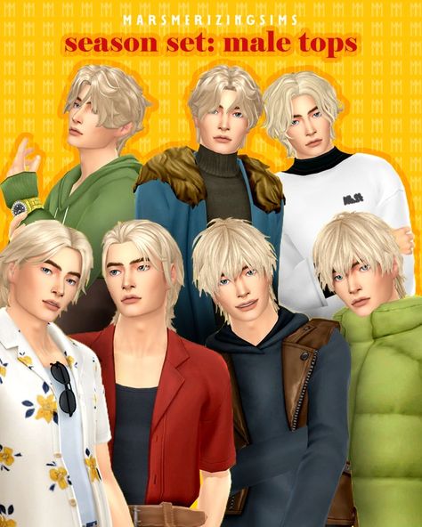 Season Set: Male Tops (Public Sep 2nd) | Patreon The Sims 4 Cc Patreon, Sims 4 Seasons, Sims 4 Cc Patreon, Cc Patreon, Male Tops, Sims 4 Mm Cc, Sims 4 Mm, Sims 4 Mods Clothes, Ts4 Cc