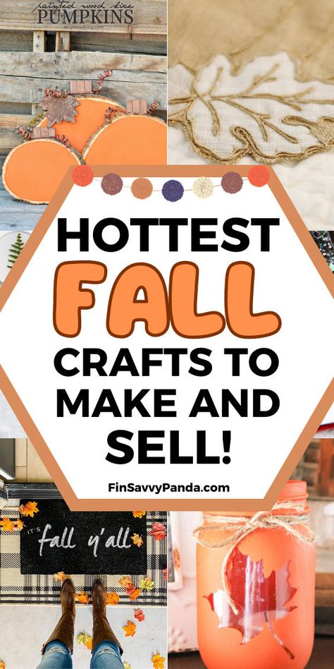 Fall into profit with the best fall crafts to make and sell! These easy and cheap DIY ideas, from wooden decor to sewing projects, are perfect for your side hustle. Make money while enjoying creative projects. Find the top ideas to make and turn your crafting passion into a profitable business this season! Fall Crafts To Sell, Fall Crafts To Make, Easy Diy Fall Crafts, Diy Fall Crafts, Fall Craft Fairs, Fall Crafts For Adults, Profitable Crafts, Easy Crafts To Sell, Halloween Decor Diy