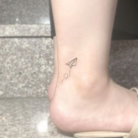 Paper Airplane Tattoo, Fineline Tattoo Ideas, Airplane Tattoo, Airplane Tattoos, Ancient Tattoo, Fineline Tattoo, Fine Line Tattoo, Line Tattoo, Kid Friendly Travel Destinations