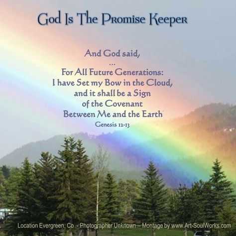 God is the promise keeper God Is A Promise Keeper, Gods Promises Rainbow, Rainbow Gods Promise Not Pride, Gods Promises Rainbow Quote, God’s Rainbow Promise, The Promises Of God, Promises Of God, Promise Keeper, Be Not Dismayed