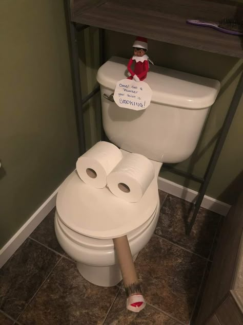 Elf On The Shelf Skibidi Toilet, Shelf Toilet, Elf Of The Shelf, Elf On Shelf Ideas, The Elf On The Shelf, Elf On Shelf, Elf Ideas, Skibidi Toilet, Toilet Bowl