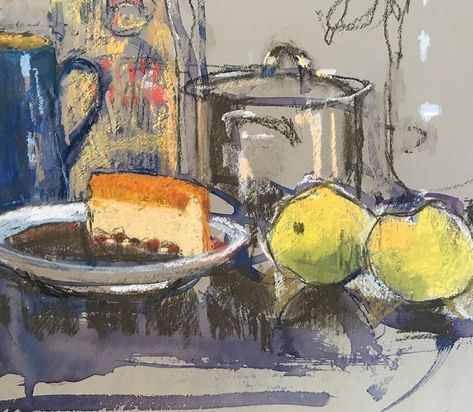 Felicity House, Food Paintings, Still Life 2, Pastel Paintings, Food Painting, Lovely Day, Pastel Drawing, Pastel Painting, Soft Pastel