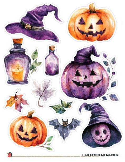 Free Printable Halloween Stickers with Watercolor Art Elements
#HalloweenPin24 Halloween Clip Art Free, Halloween Stickers Printable, Halloween Clip Art, Printable Sticker Paper, Free Printable Halloween, Cute Creepy, Witch Coloring Pages, Skull Coloring Pages, Clip Art Free