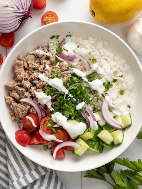 Turkey Bowls, Turkey Lunch, Mediterranean Bowls, Turkey Bowl, Fresh Meal, Meal Prep Lunch, Healthy Bowls Recipes, Prep Lunch, Mediterranean Diet Meal Plan