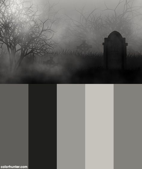 Graveyard Color Palette, Soft Goth Color Palette, Grayscale Color Palette, Dark Colour Scheme, Darker Color Palette, Black And Silver Color Palette, Gothic Colour Palette, Dark Color Palette Colour Schemes, Dark Color Palettes