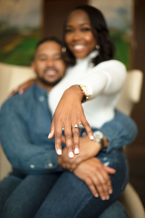 How To Love A Black Man, Engagement Photos Backdrop, Perfect Angles For Pictures, Engagement Announcement Black Couple, Black Couple Engagement Photoshoot Outside, Black Love Engagement Pictures, Black Engagement Photos Ideas, Black Couples Engagement Pictures Casual, Fall Engagement Photos Black Couple