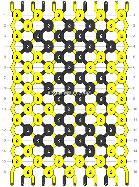 Normal pattern #140625 | BraceletBook Batman Friendship Bracelet, Batman Bracelet Pattern, Batman Hero, String Bracelet Patterns, String Bracelet, Friendship Bracelet Patterns, Justice League, Bracelet Patterns, Friendship Bracelet