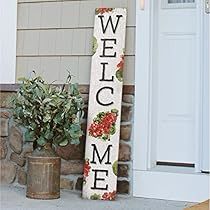 Porch Welcome Signs Ideas, Flying Cardinal, Board Welcome Sign, Patio Wall Art, Front Porch Deck, Porch Leaners, Fall Decor Signs, Porch Wreath, Patio Signs